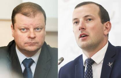 Saulius Skvernelis (kairėje) ir Virginijus Sinkevičius (dešinėje)