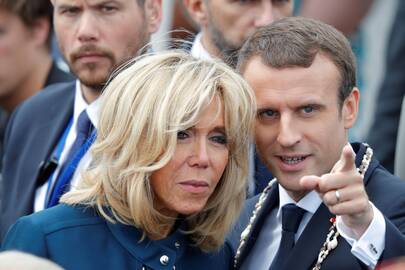 Brigitte Macron ir Emmanuelis Macronas