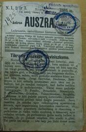 1883 metais pradėtas leisti lietuvių visuomeninis literatūrinis laikraštis „Aušra“. Ėjo iki 1886 m.