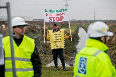 Nepatenkinti: šalia Kauno pradėta statyti šiukšlių deginimo jėgainė sukėlė protestų bangą.