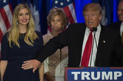 Ivanka Trump ir Donaldas Trumpas.