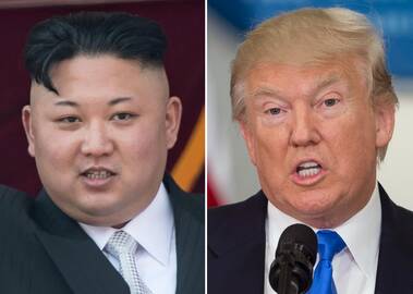 Kim Jong Unas ir Donaldas Trumpas