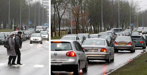 Srautai: Kauno gatvėje pastaruoju metu itin daug mašinų, kasdien į policijos komisariatą atvažiuoja šimtai žmonių.