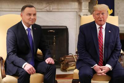 Andrzejus Duda ir Donaldas Trumpas