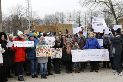 Protestas: pastarieji pedagogų streikai visoje Lietuvoje, taip pat ir Klaipėdoje, buvo surengti 2018 m. lapkritį.