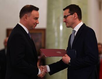 Andrzejus Duda ir Mateuszas Morawieckis