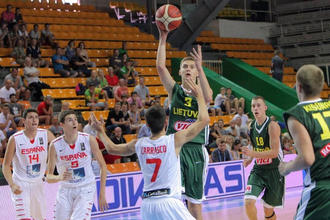 Europos jaunučių krepšinio čempionatas: Lietuva – Ispanija 66:61.