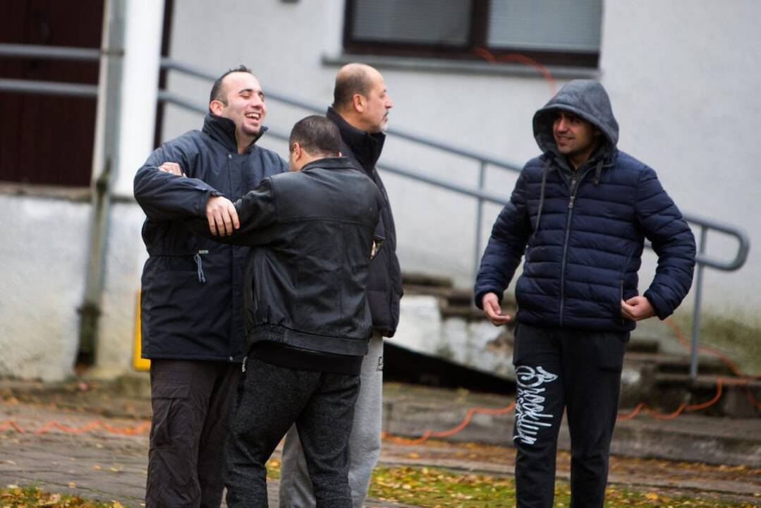 Policijos susitikimas su pabėgeliais