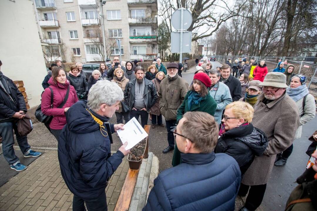 Piketas dėl Kauko laiptų medžių