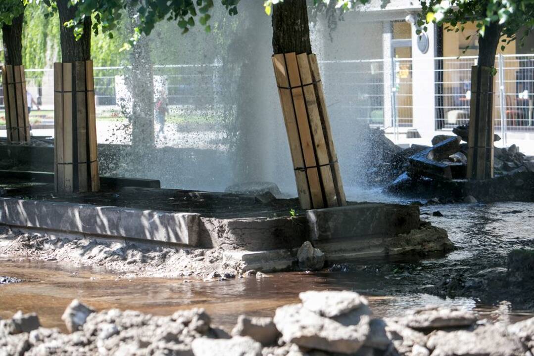 Prakirstas vandens vamzdis Laisvės al.
