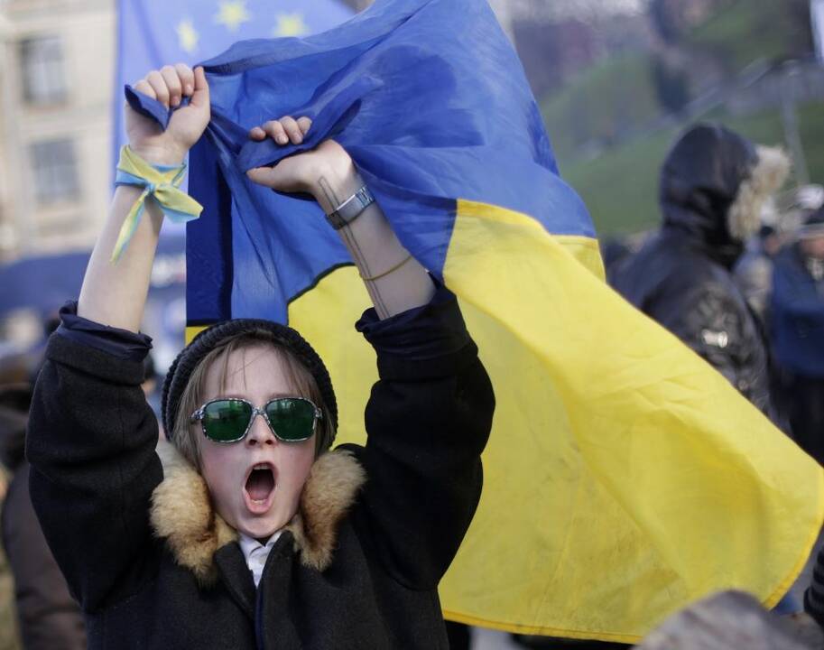 Ukrainos sostinėje - protestai ir gyva grandinė