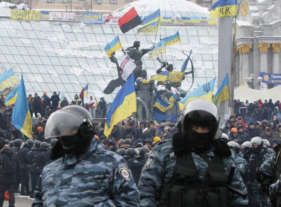 Ukrainos milicija šturmavo Nepriklausomybės aikštę Kijeve