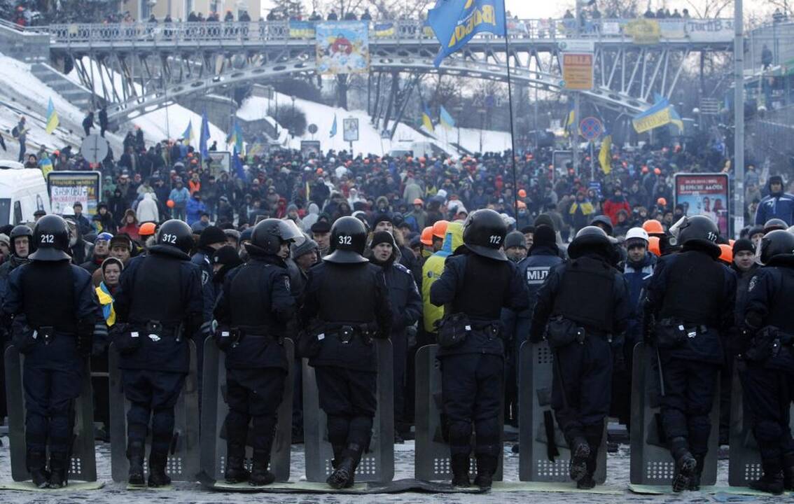 Ukrainos milicija šturmavo Nepriklausomybės aikštę Kijeve