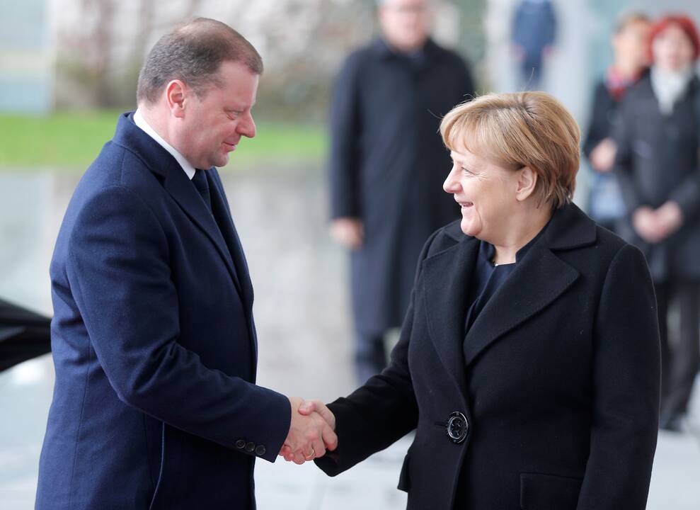 S. Skvernelis Vokietijoje susitiko su A. Merkel