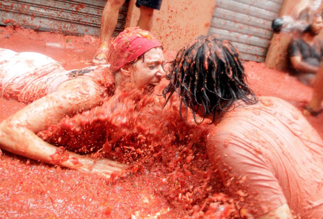 Festivalis „Tomatina“ Ispanijoje