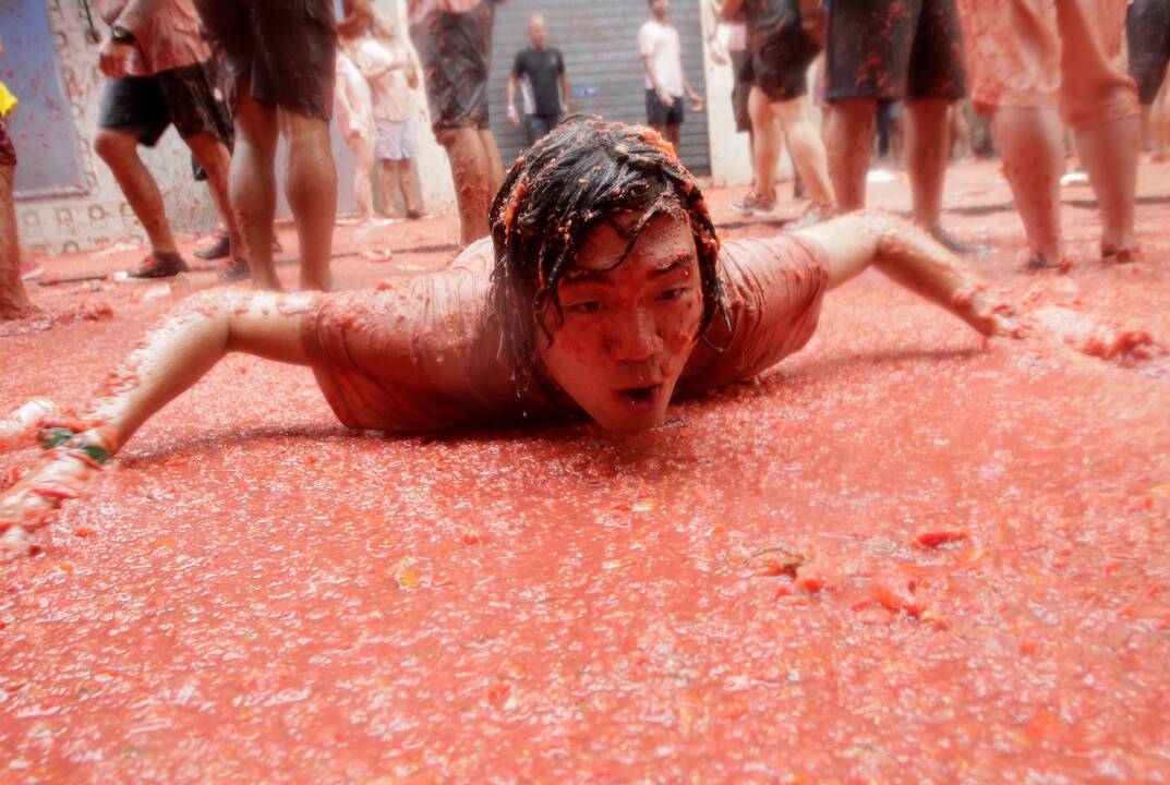 Festivalis „Tomatina“ Ispanijoje