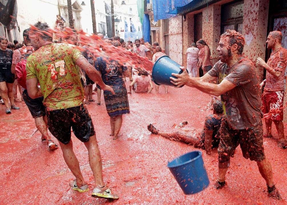 Festivalis „Tomatina“ Ispanijoje