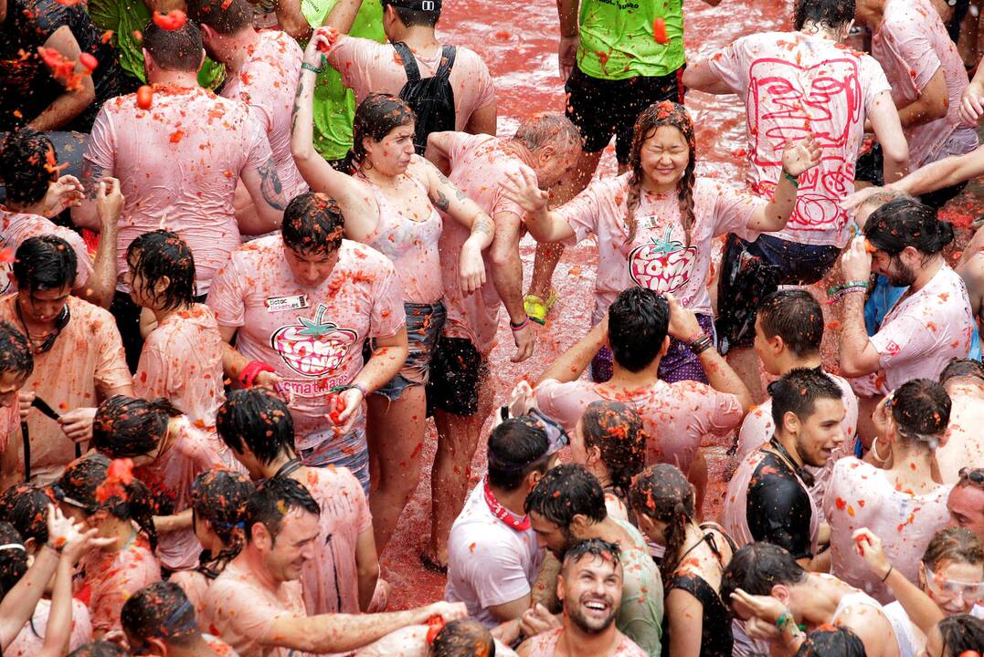 Festivalis „Tomatina“ Ispanijoje