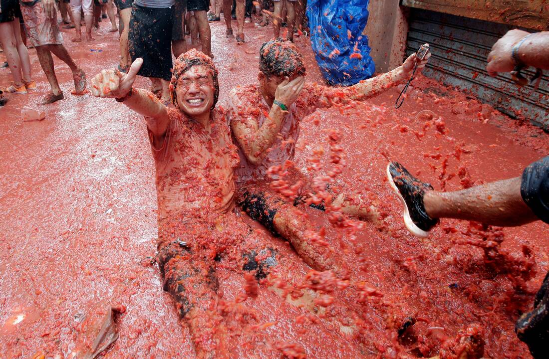 Festivalis „Tomatina“ Ispanijoje