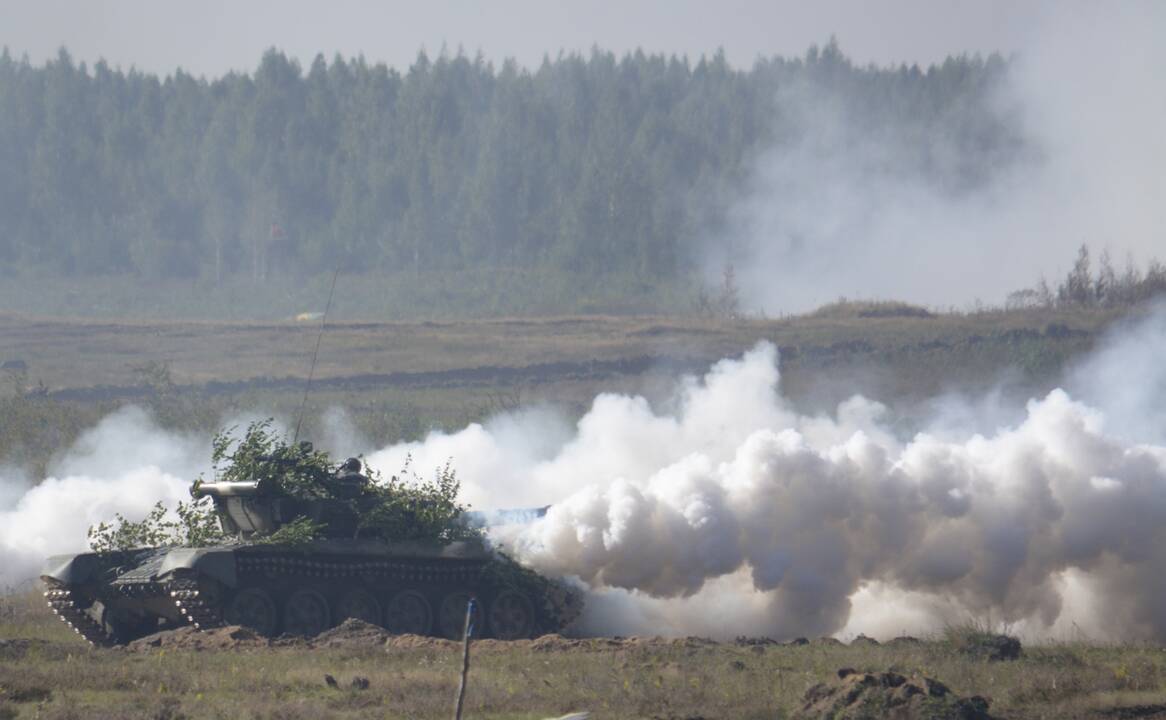 Vaizdai iš karinių pratybų „Zapad“