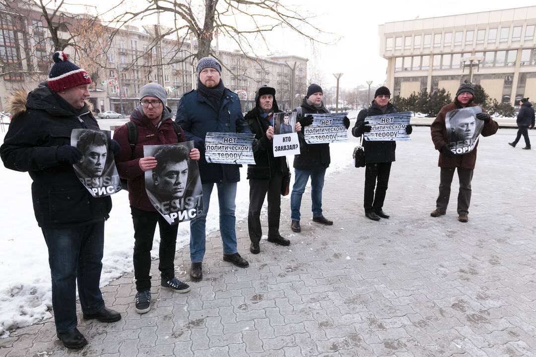 Vilniuje paminėtos B. Nemcovo žūties metinės