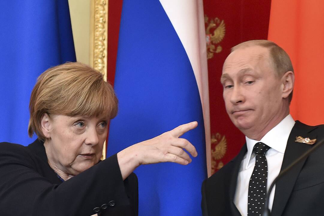 Angela Merkel ir Vladimiras Putinas