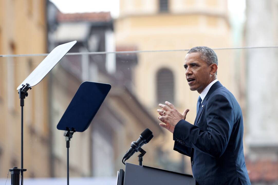 Petro Porošenka ir Barackas Obama susitiko Varšuvoje