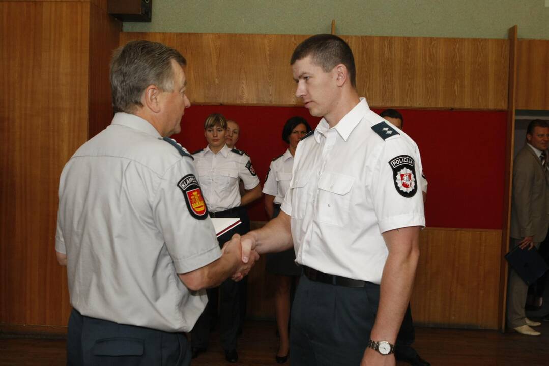 Tarnybą pradėjusių pareigūnų Priesaikos ceremonija Klaipėdoje