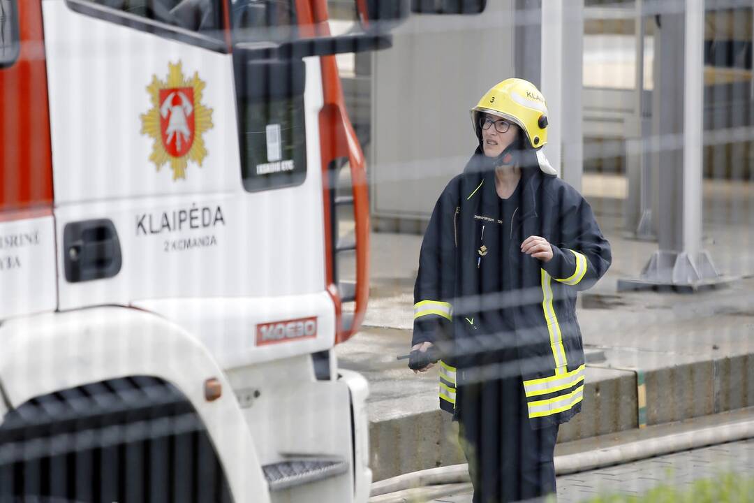 Klaipėdos pakraštyje esančioje įmonėje kilo gaisras