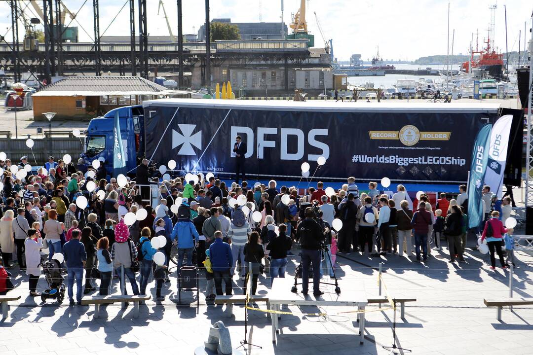 DFDS pristatė iš lego pastatytą keltą