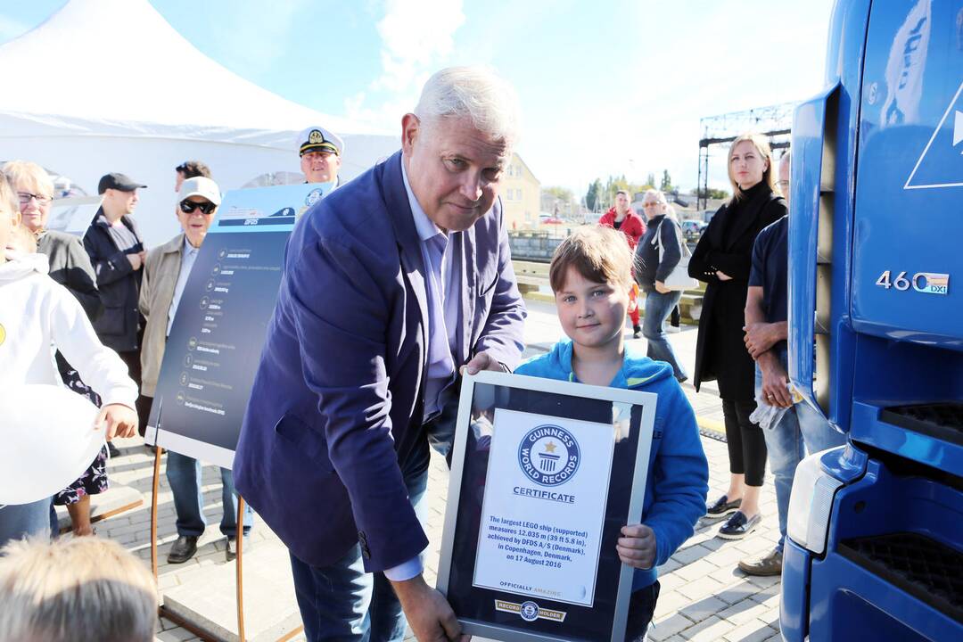 DFDS pristatė iš lego pastatytą keltą