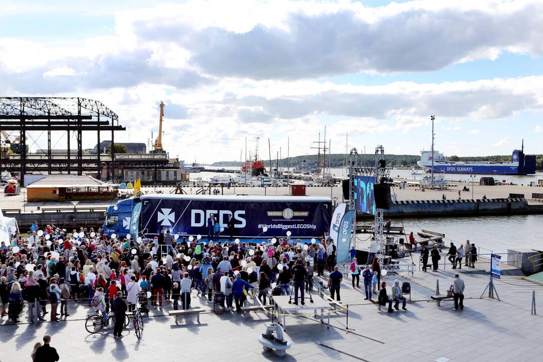 DFDS pristatė iš lego pastatytą keltą