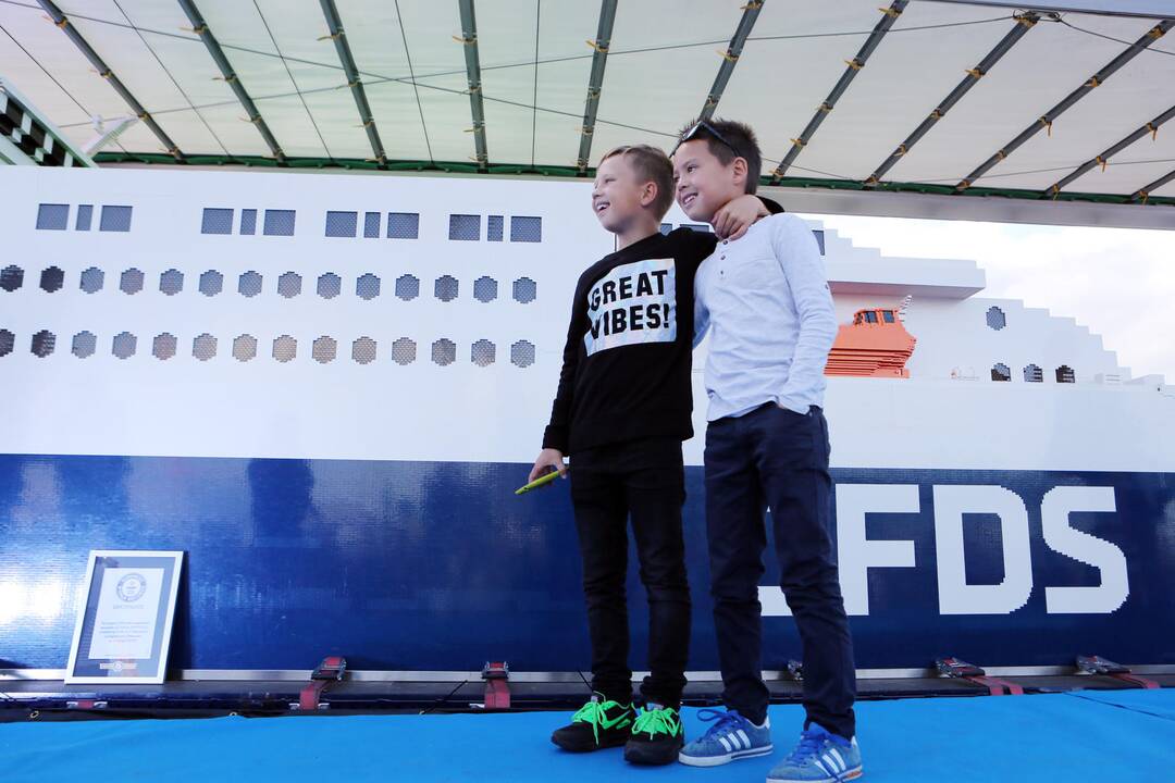 DFDS pristatė iš lego pastatytą keltą