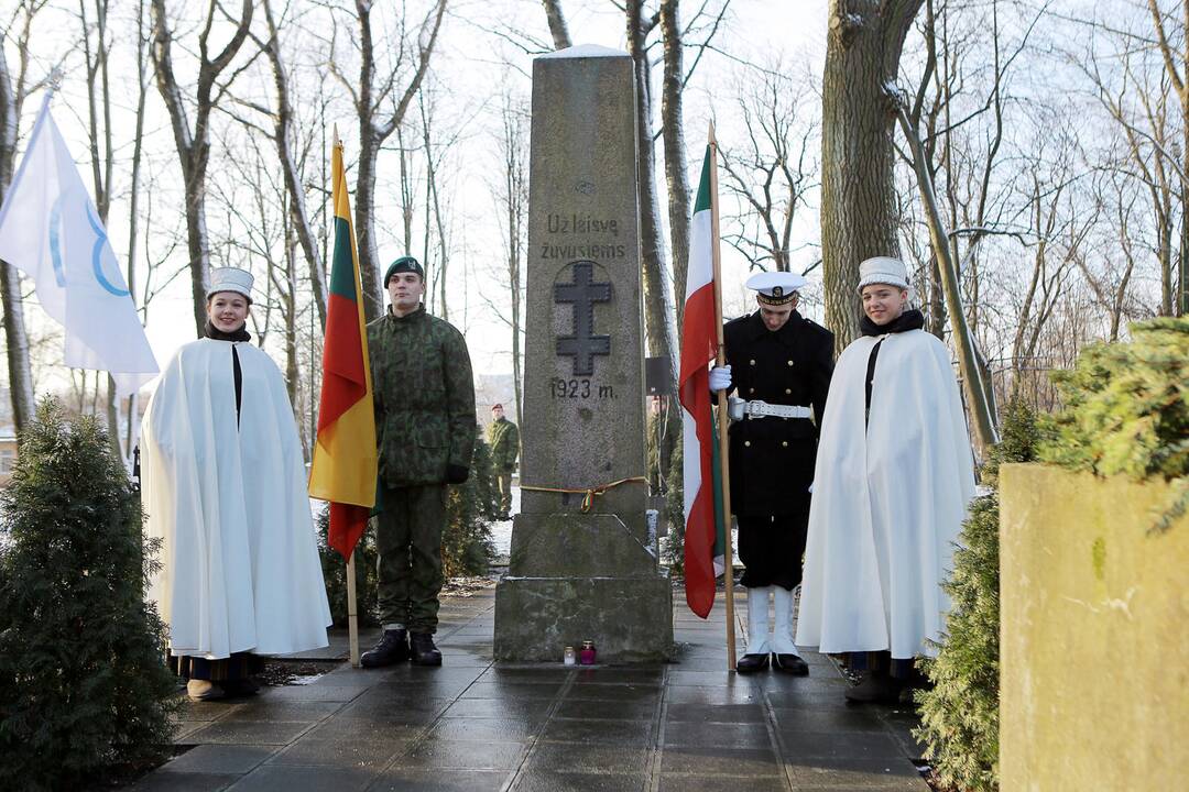 Iškilmingoje ceremonijoje pagerbti žuvusieji už Klaipėdos kraštą