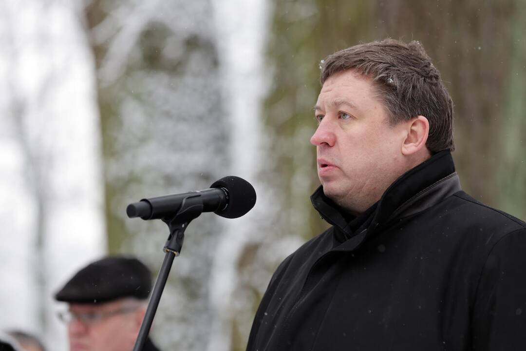 Žuvusiųjų pagerbimo ceremoniją prie paminklo 1923 m. sukilimo dalyviams