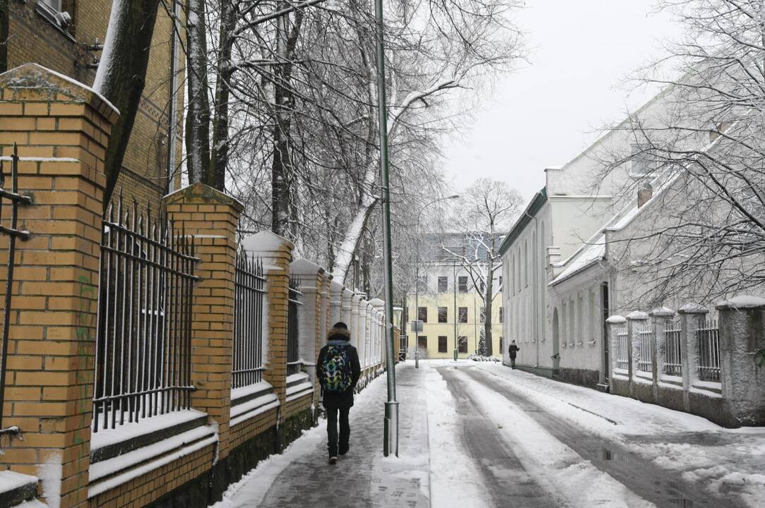 Klaipėdoje vėl prisnigo