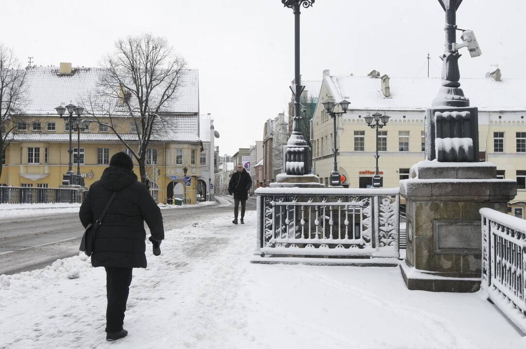 Klaipėdoje vėl prisnigo