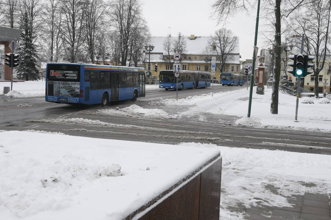 Klaipėdoje vėl prisnigo