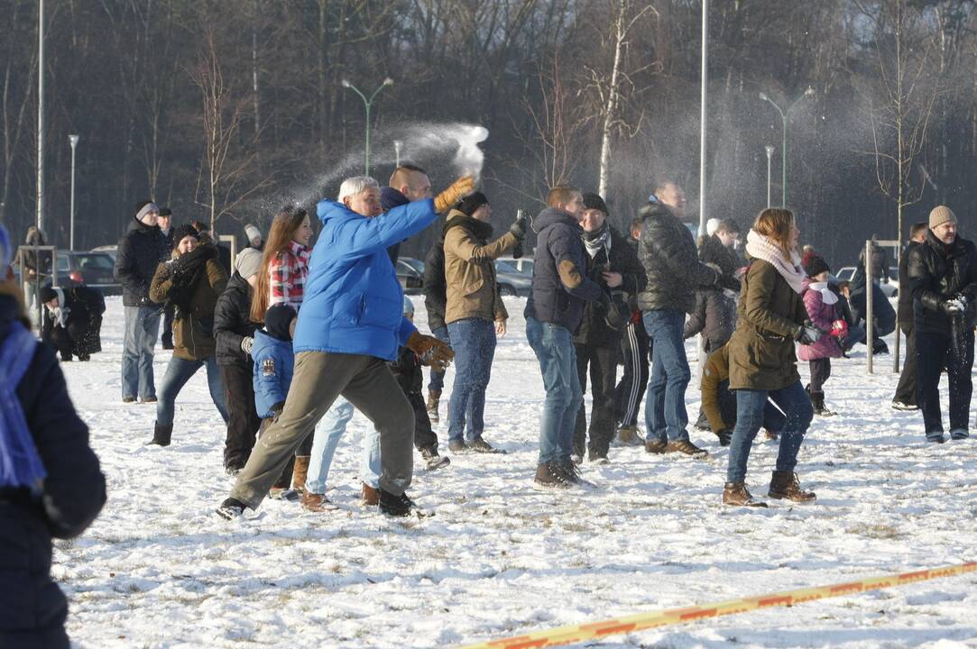 Sniego mūšis Klaipėdoje