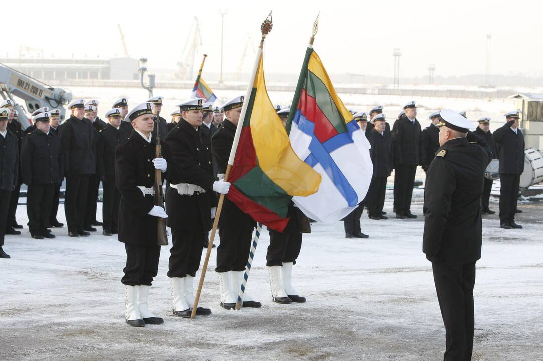 "Pakrikštytas" naujas karo laivas