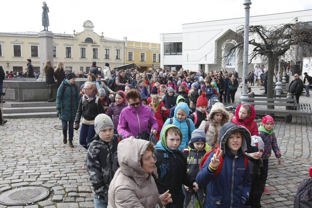 Skautų žygis Klaipėdoje