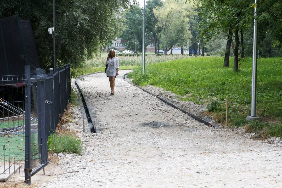 Užsitęsė darbai Malūno parke: tikisi, kad planai nežlugs