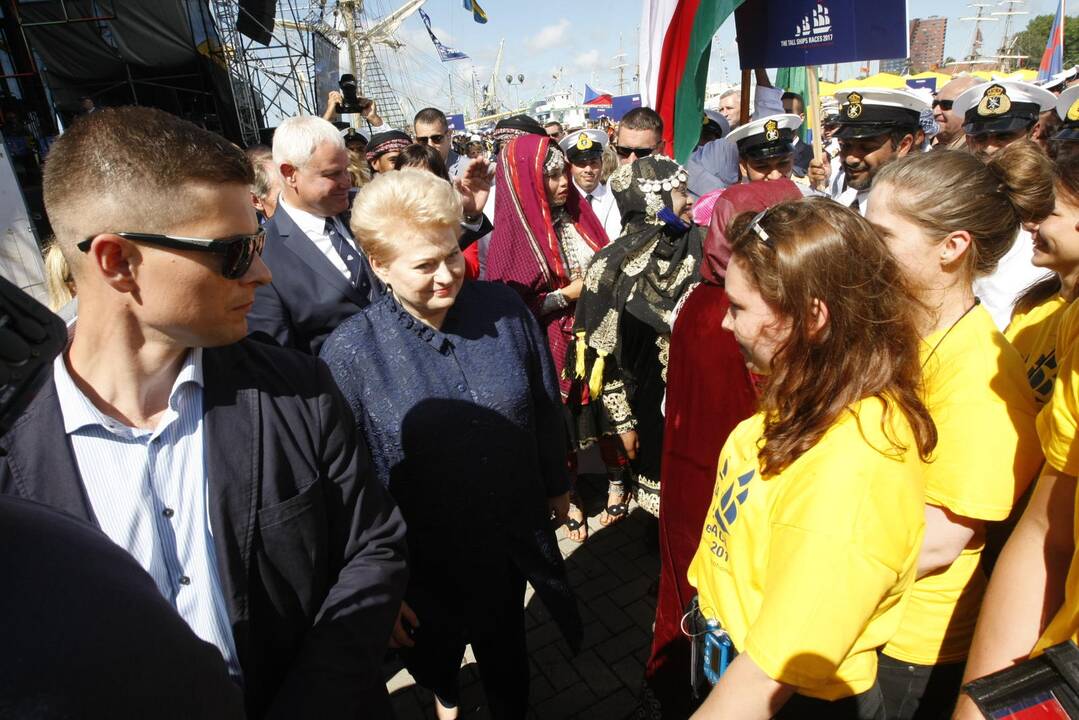 Jūros šventėje apsilankė D. Grybauskaitė