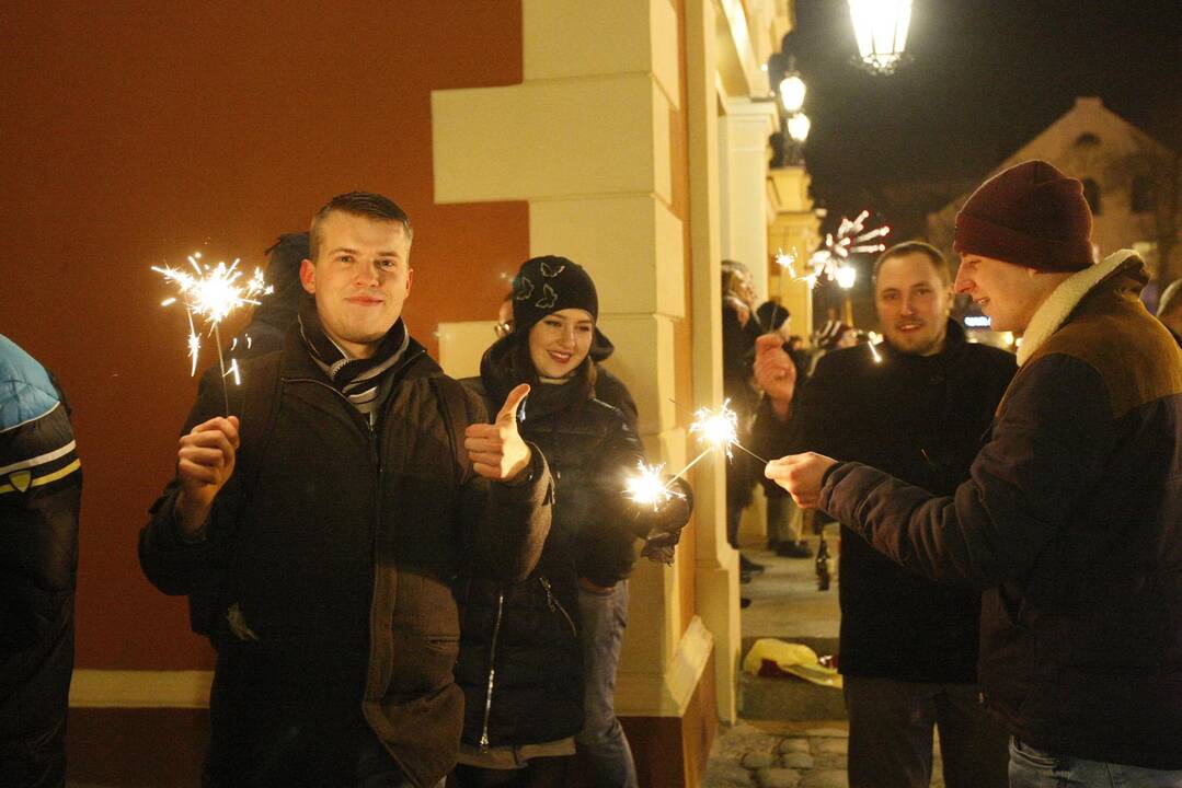 Klaipėdiečiai audringai pasitiko Ugninės Raudonosios Beždžionės metus