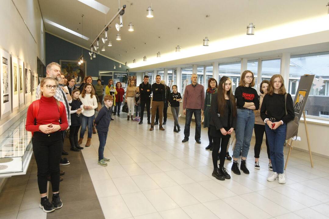 A.Brako dailės mokyklos mokinių paroda I.Simonaitytės bibliotekoje