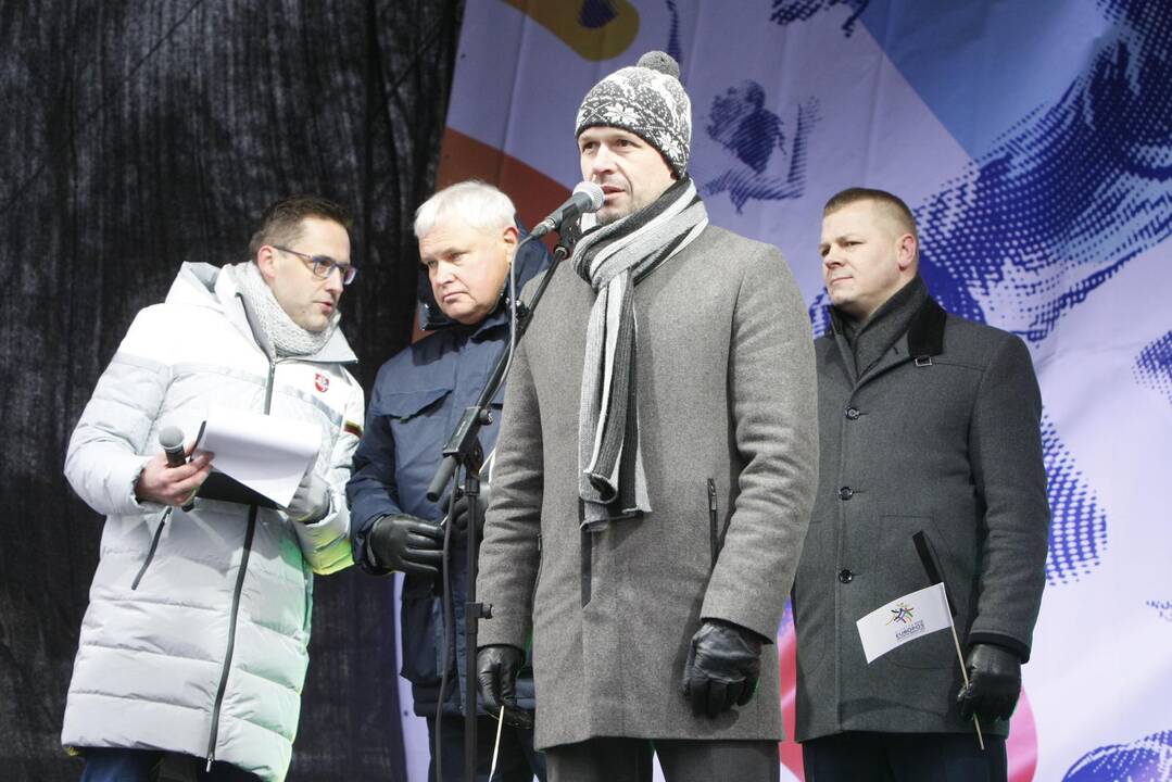 Klaipėdoje suplevėsavo Europos sporto vėliava