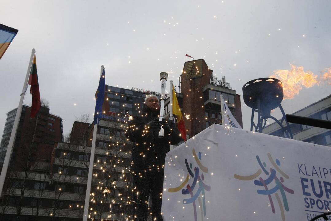 Klaipėdoje suplevėsavo Europos sporto vėliava