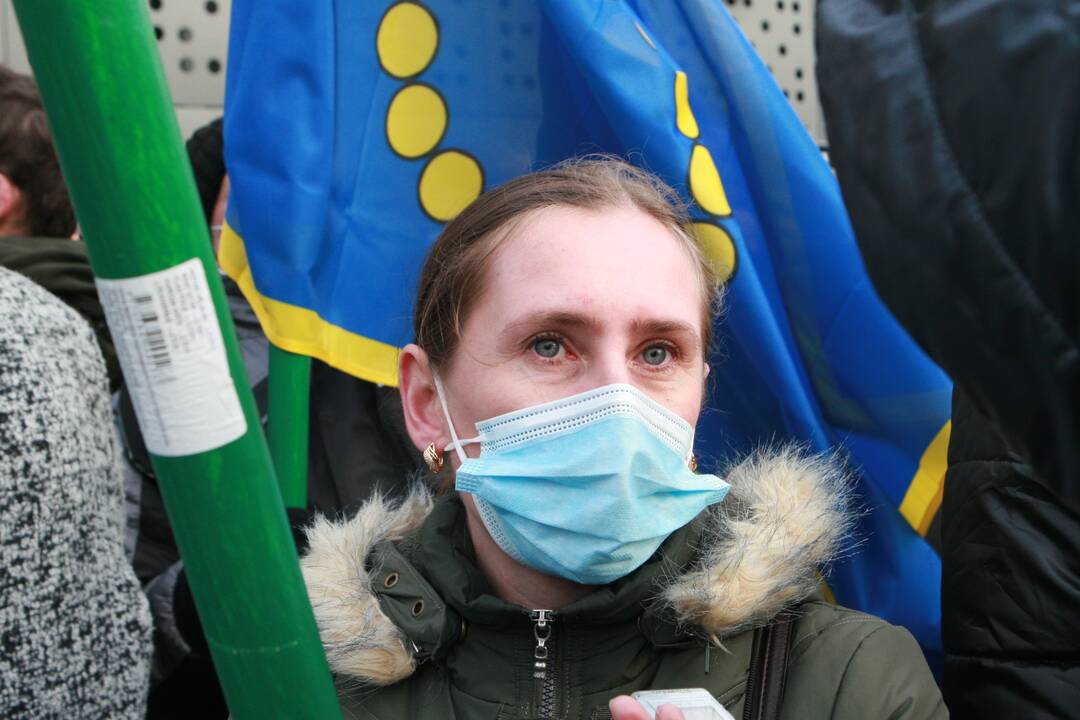 Palangoje – protestas prieš „Pušyno“ ir baseino privatizavimą: žmonės piktinosi A. Bilotaite