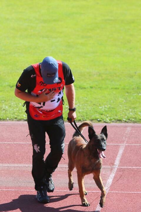 Talentingas: P.Kaupelis dresūros aikštelėje sutinka įvairiausių šunų, tačiau Brasą giria kaip išskirtinį. 