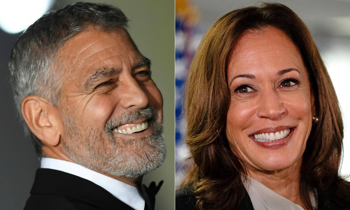George'as Clooney ir Kamala Harris
